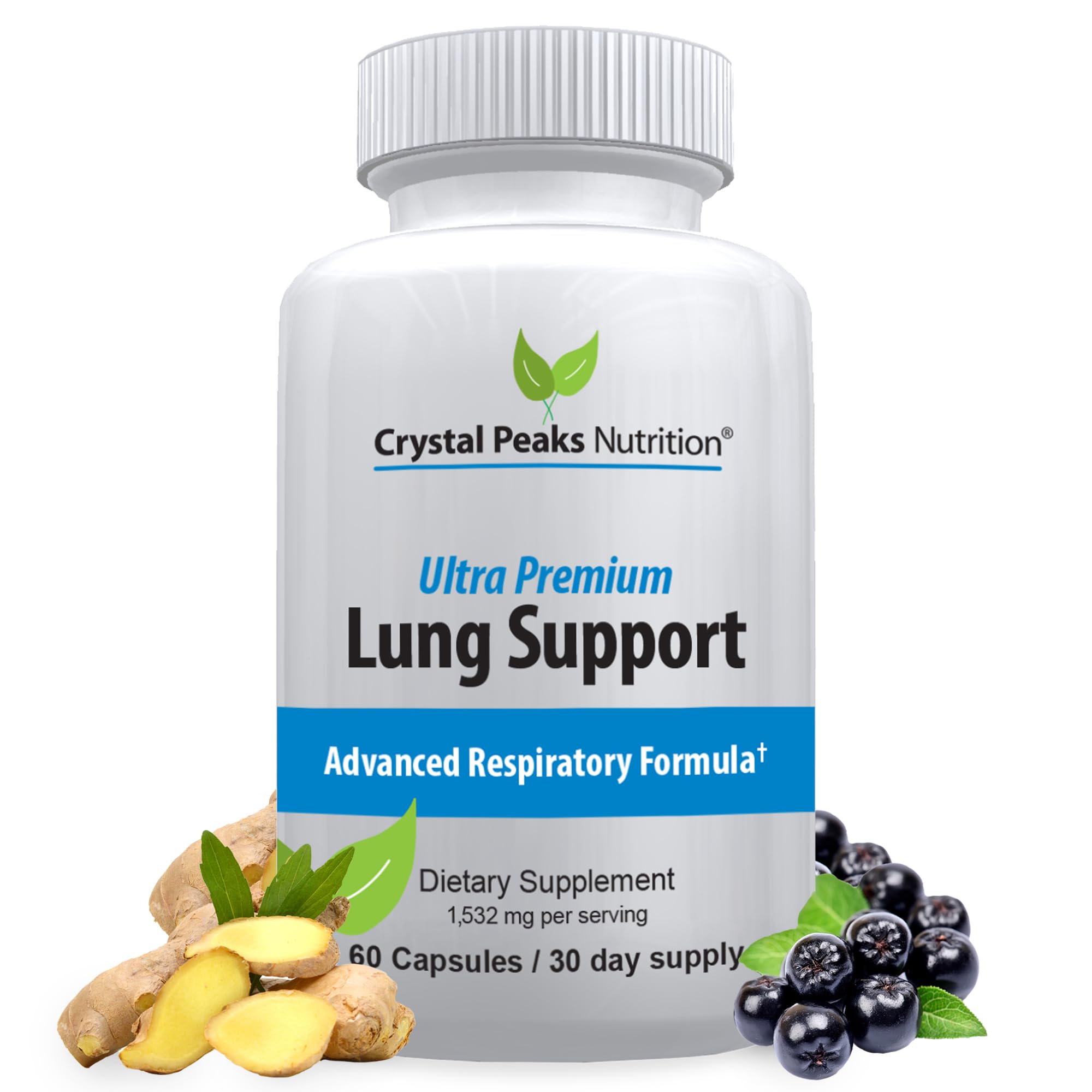 Lung Support – Soothes & Detoxifies for Easier Breathing – Respiratory Health Supplement, 60 Capsules (30-Day Supply)
