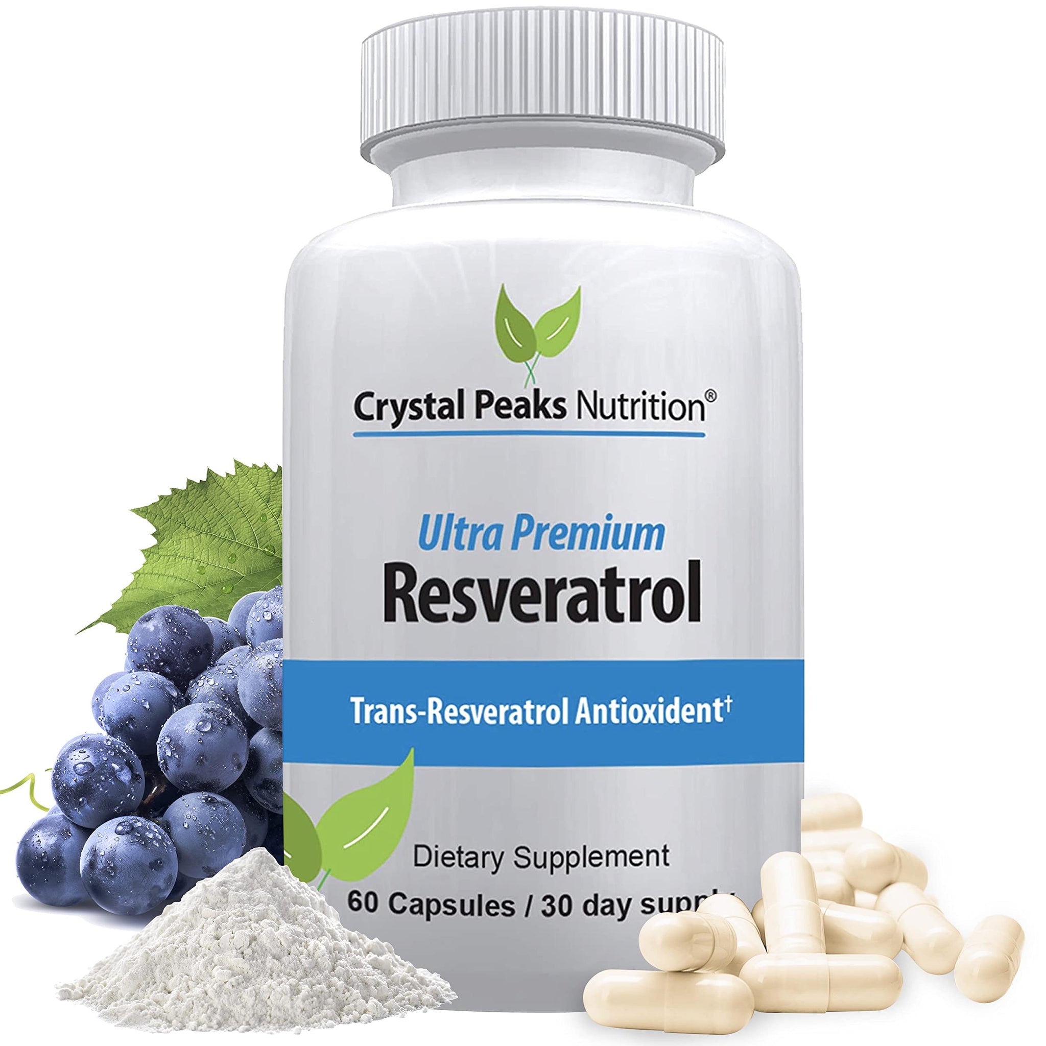 100% Natural Resveratrol – Supports Healthy Aging, Immunity & Joints – 60 Capsules