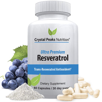 100% Natural Resveratrol – Supports Healthy Aging, Immunity & Joints – 60 Capsules