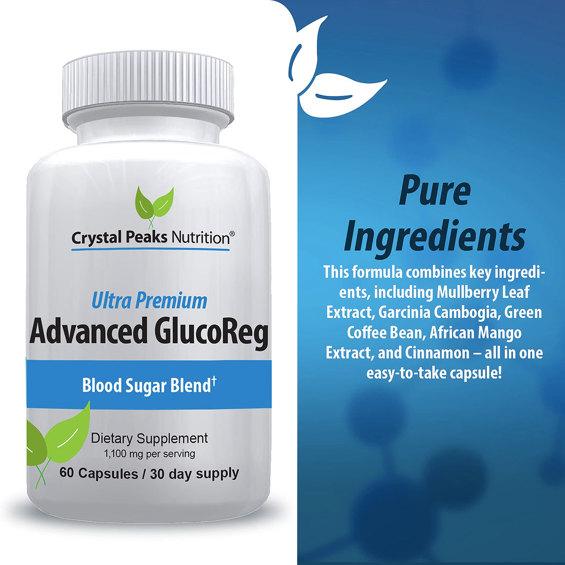 Blood Sugar Support Supplement – Supports Healthy Glucose Metabolism – 60 Capsules (30-Day Supply)